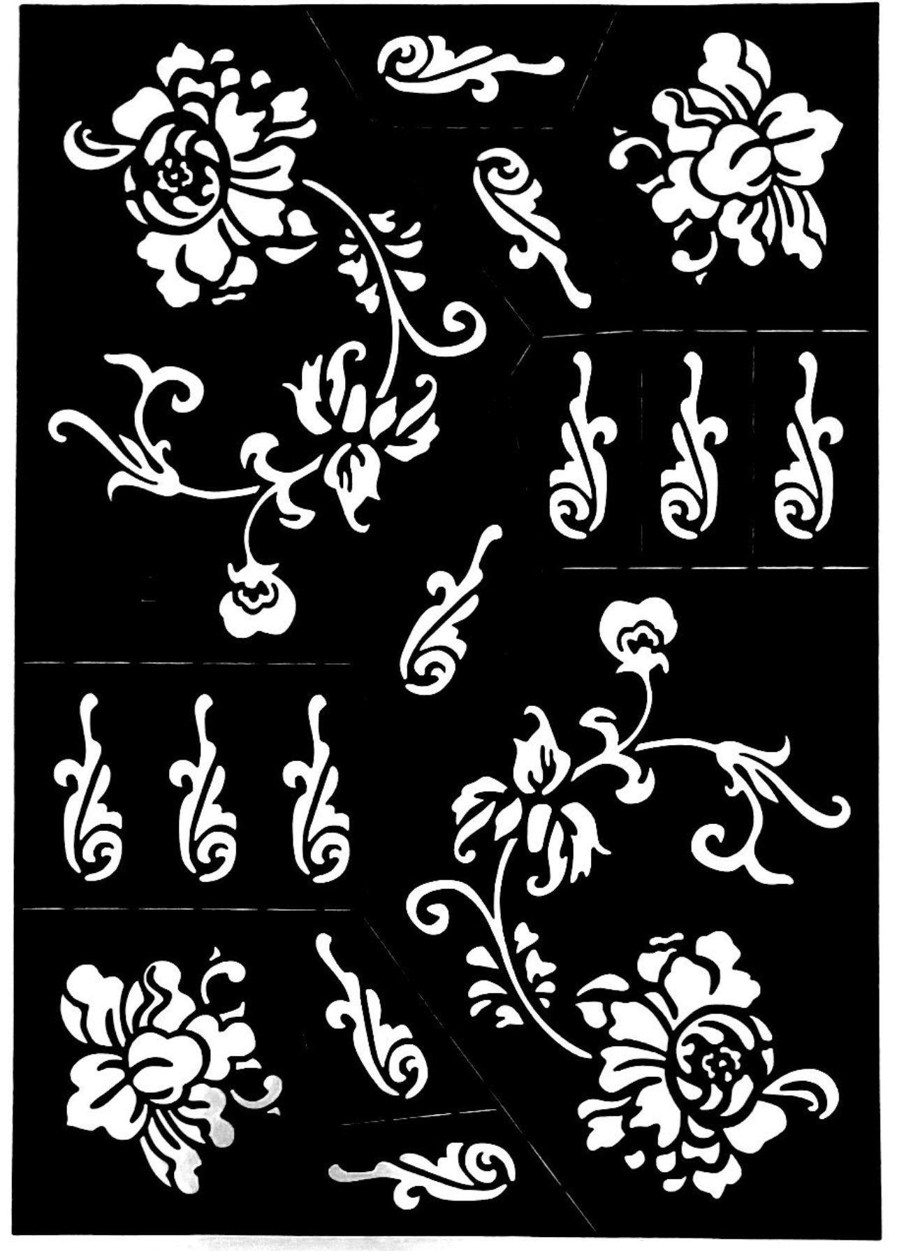Henna Stencil Floral
