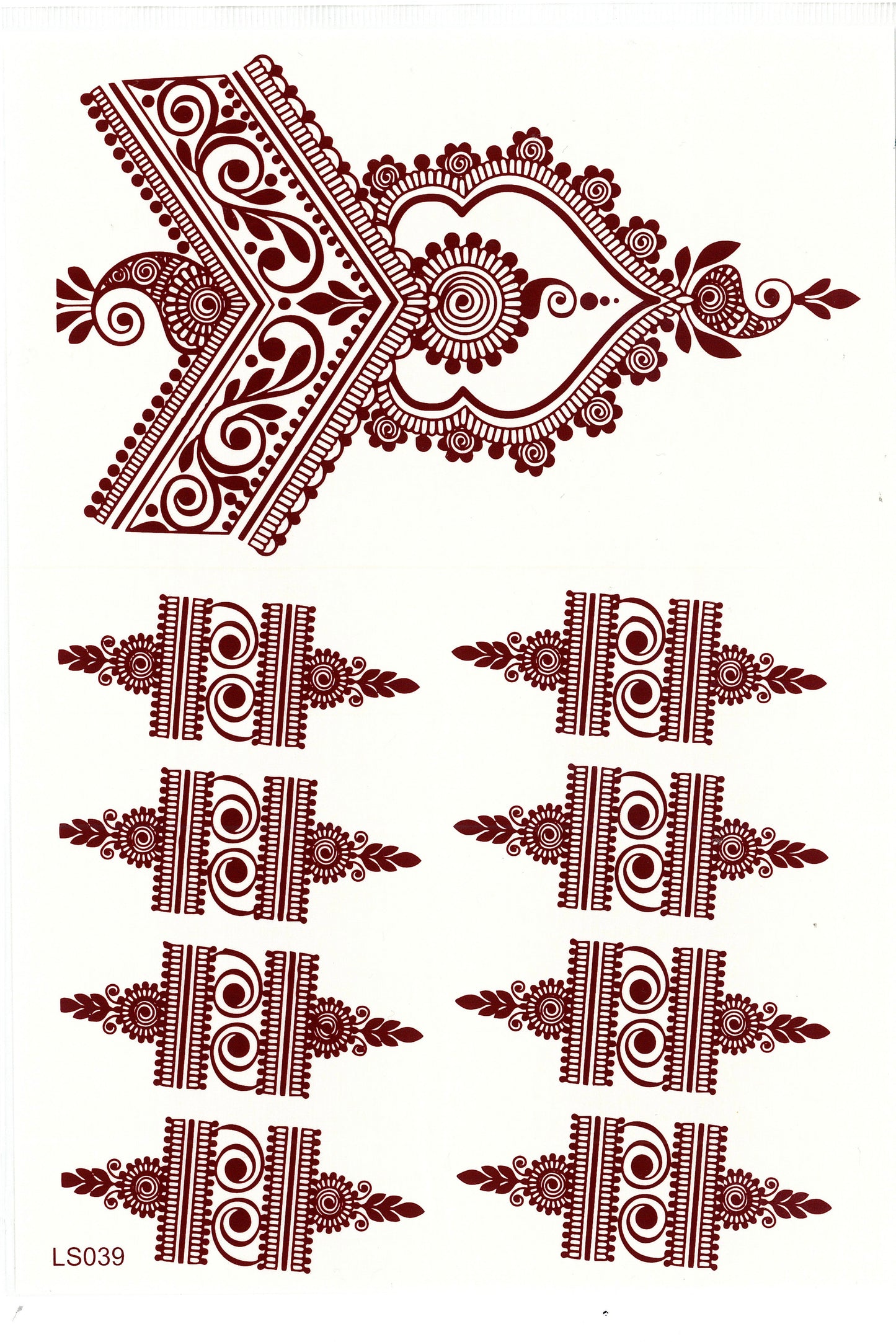 Zenith Red Henna Sticker
